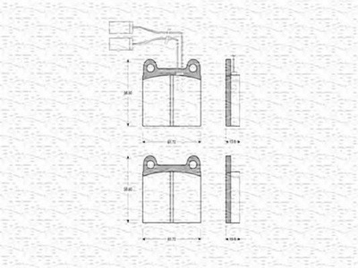 MAGNETI MARELLI 363702160156 -  Комплект тормозных колодок, дисковый тормоз